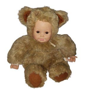 Anne Geddes Vintage 1997,  Plush 15" Doll Teddy Bear Costume Doll